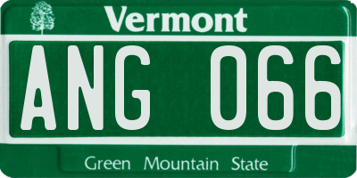 VT license plate ANG066