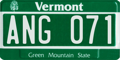 VT license plate ANG071