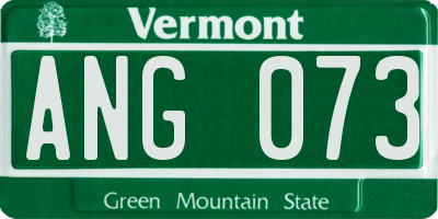 VT license plate ANG073