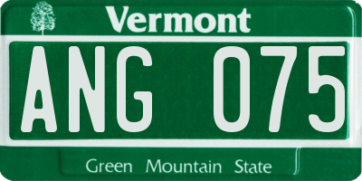 VT license plate ANG075