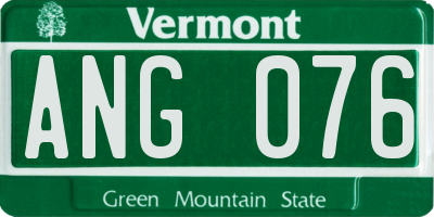 VT license plate ANG076