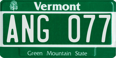 VT license plate ANG077