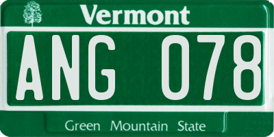 VT license plate ANG078
