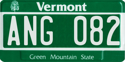 VT license plate ANG082