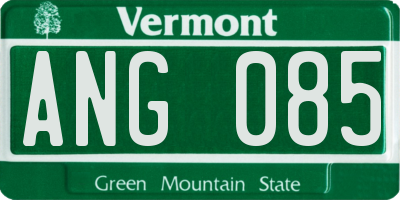 VT license plate ANG085