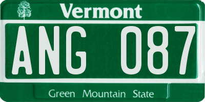 VT license plate ANG087