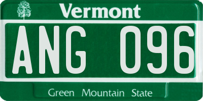 VT license plate ANG096