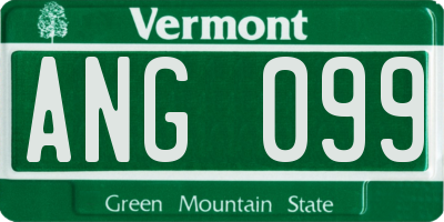 VT license plate ANG099