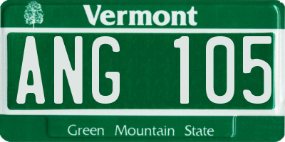 VT license plate ANG105