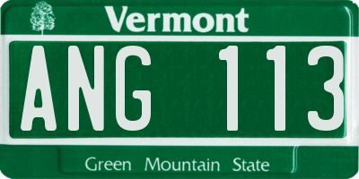 VT license plate ANG113