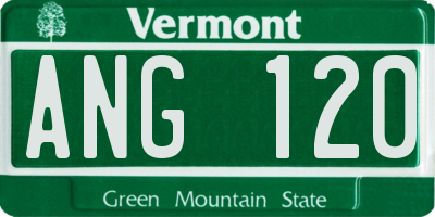 VT license plate ANG120