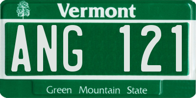 VT license plate ANG121