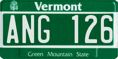 VT license plate ANG126