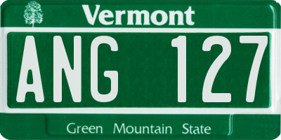 VT license plate ANG127