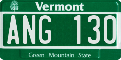 VT license plate ANG130