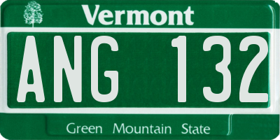 VT license plate ANG132