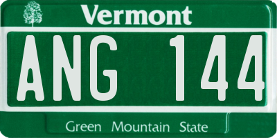 VT license plate ANG144