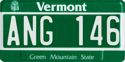 VT license plate ANG146