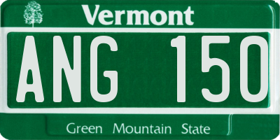 VT license plate ANG150