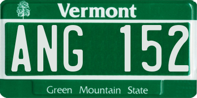 VT license plate ANG152