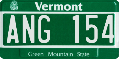 VT license plate ANG154