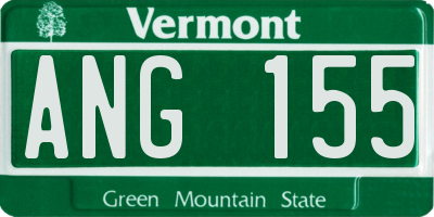 VT license plate ANG155