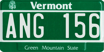 VT license plate ANG156