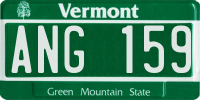 VT license plate ANG159