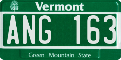 VT license plate ANG163