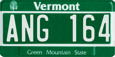 VT license plate ANG164