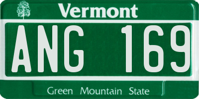 VT license plate ANG169