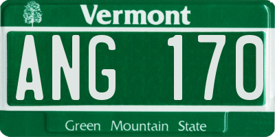 VT license plate ANG170