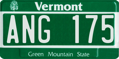 VT license plate ANG175