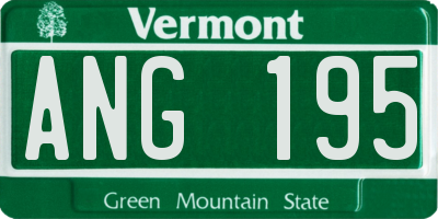VT license plate ANG195