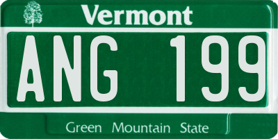 VT license plate ANG199