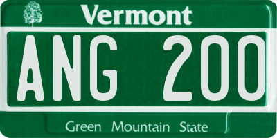 VT license plate ANG200