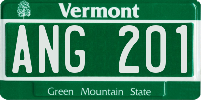 VT license plate ANG201