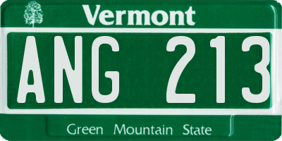 VT license plate ANG213