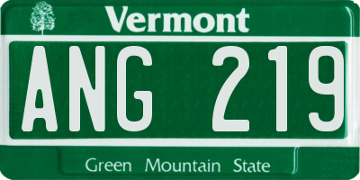 VT license plate ANG219