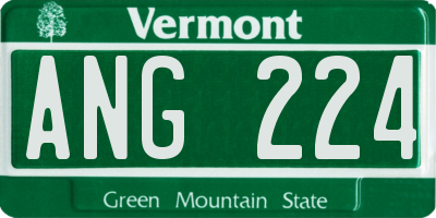 VT license plate ANG224