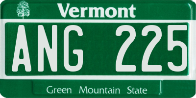 VT license plate ANG225