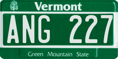 VT license plate ANG227