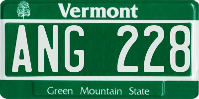 VT license plate ANG228