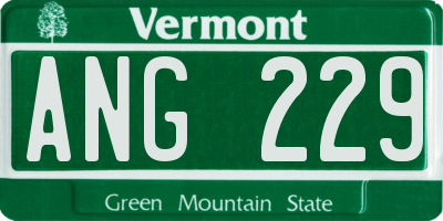 VT license plate ANG229