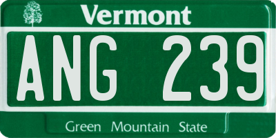VT license plate ANG239