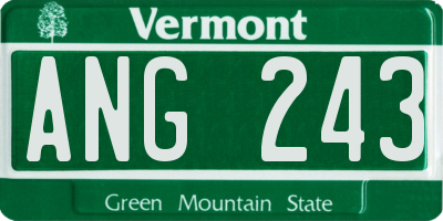 VT license plate ANG243