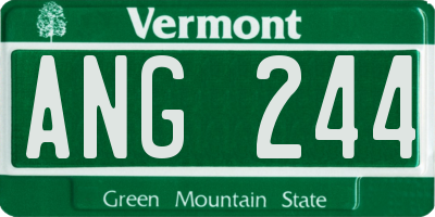 VT license plate ANG244