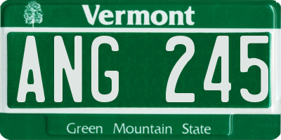 VT license plate ANG245