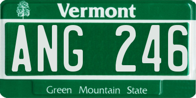 VT license plate ANG246
