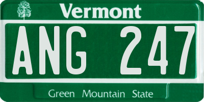 VT license plate ANG247